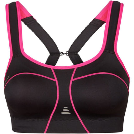 Pure Lime Padded Athletic Bra Black/Pink