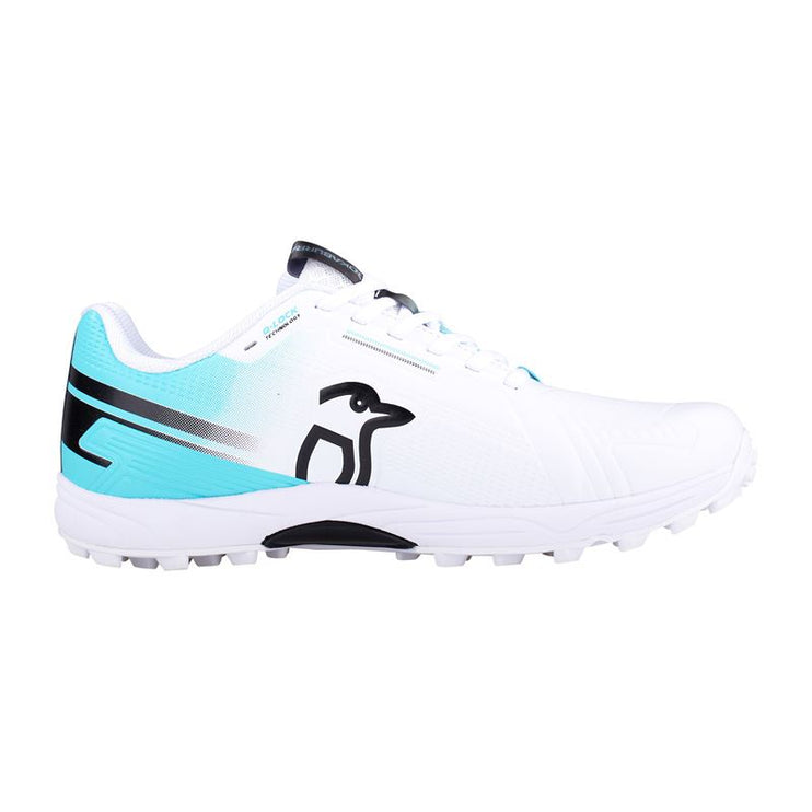 Kookaburra KC 3.0 Rubber Junior Cricket Shoes White/Aqua 2024