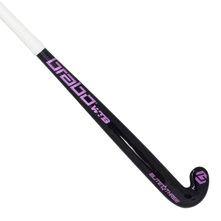 Brabo Elite 3 Forged Carbon LB Junior Hockey Stick 2023 Purple