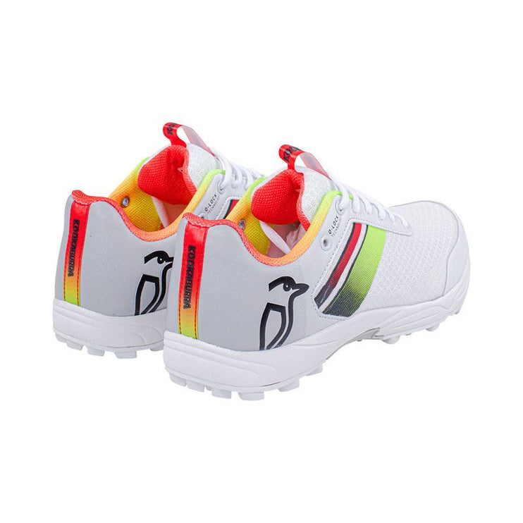 Kookaburra KC 2.0 Rubber Junior Cricket Shoes 2023 White/Red/Yellow