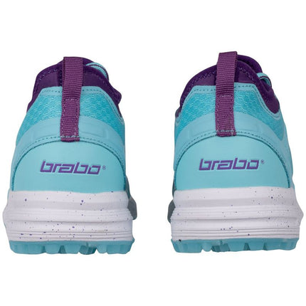 Brabo Elite Junior Hockey Shoes 2022 Mint/Purple