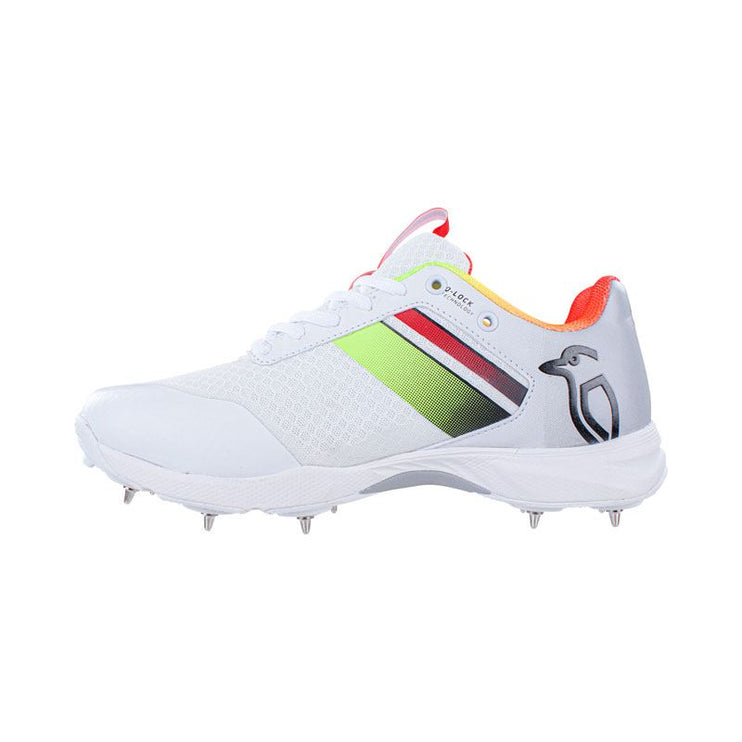 Kookaburra KC 2.0 Spike Junior Cricket Shoes 2023 White/Red/Yellow