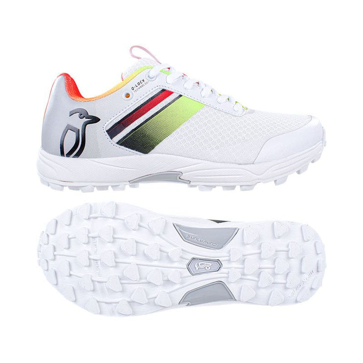 Kookaburra KC 2.0 Rubber Junior Cricket Shoes 2023 White/Red/Yellow