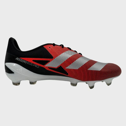 Adidas Adizero RS15 Pro FG Rugby Boots Black/Silver/Red