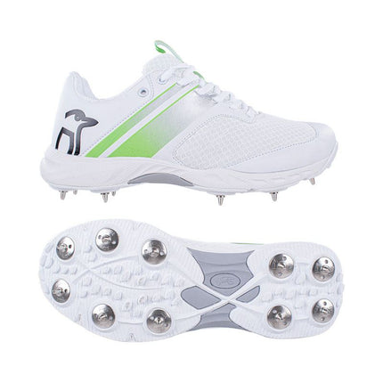 Kookaburra KC 3.0 Spike Junior Cricket Shoes 2023 White/Lime