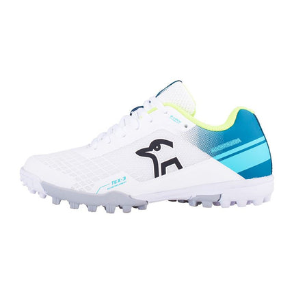 Kookaburra KC 5.0 Rubber Junior Cricket Shoes White/Teal 2024