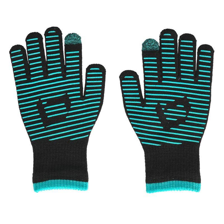 Brabo Wintergloves Swipe Black/Cyan 2020