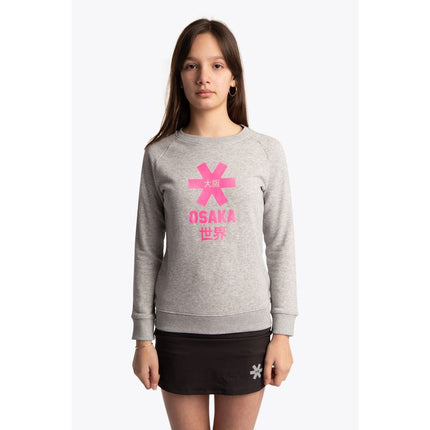 Osaka Deshi Kids Sweater Pink Star Heather Grey