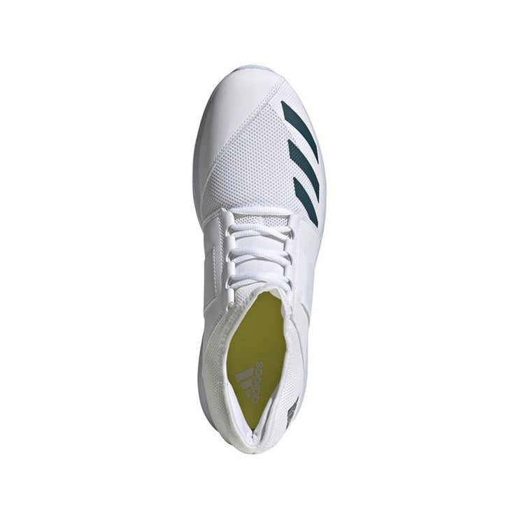 Adidas Howzat Spike Cricket Shoes White/Yellow 2022