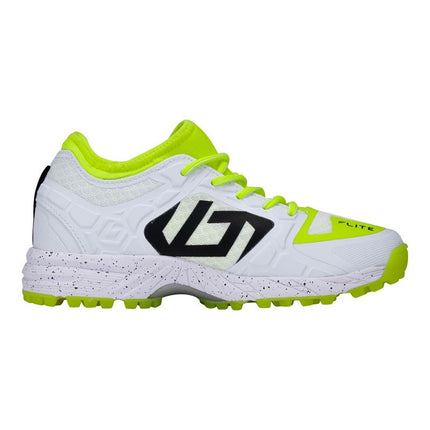 Brabo Elite Hockey Shoes 2023 White/Neon Yellow