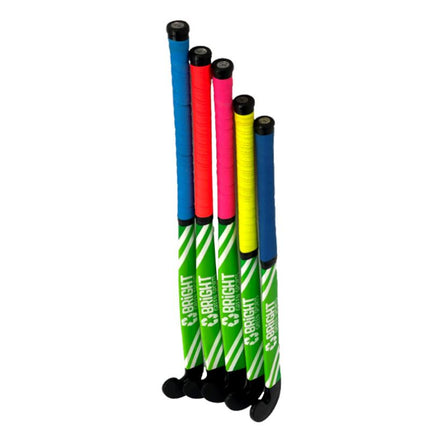 22 x Bright Green Sports Recycled Plastic Junior Hockey Sticks