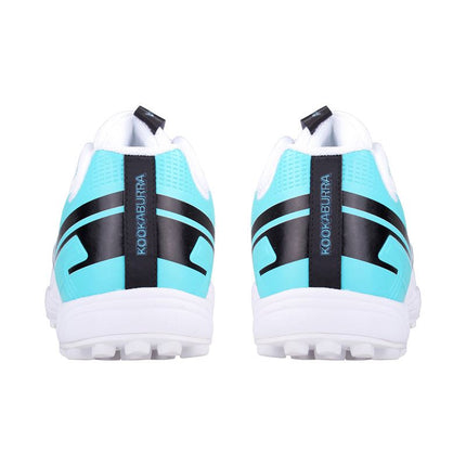 Kookaburra KC 3.0 Rubber Junior Cricket Shoes White/Aqua 2024