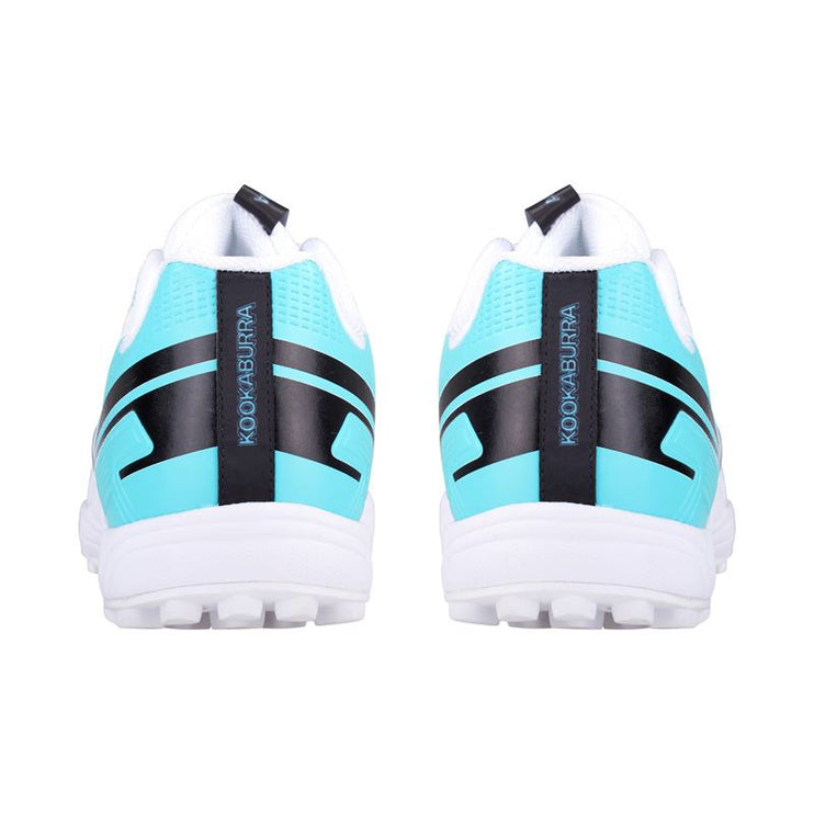 Kookaburra KC 3.0 Rubber Junior Cricket Shoes White/Aqua 2024