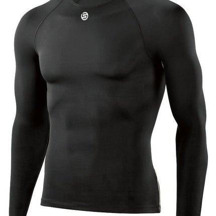 Skins DNAmic Team Mens Compression Long Sleeve Baselayer Top Black