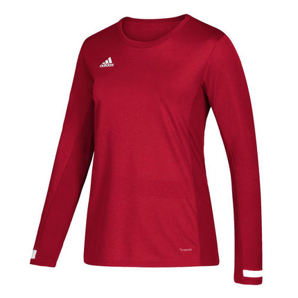 Adidas T19 Womens Long Sleeve Tee Red/White