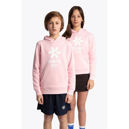 Osaka Deshi Kids Hoodie White Star Cotton Pink