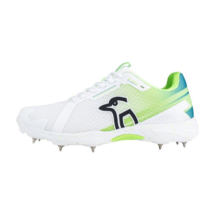 Kookaburra KC 2.0 Spike Junior Cricket Shoes White/Lime 2024