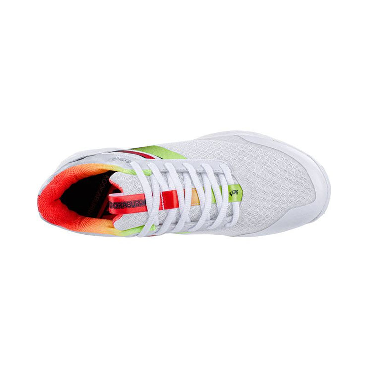 Kookaburra KC 2.0 Spike Cricket Shoes 2023 White/Red/Yellow