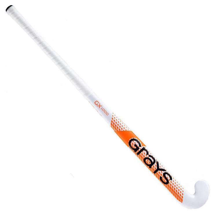 Grays GX1000 Ultrabow White-Orange Junior Hockey Stick 2023