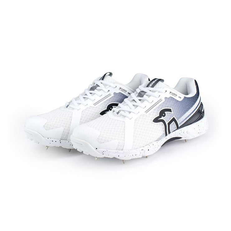 Kookaburra KC 2.0 Spike Junior Cricket Shoes White/Black 2024