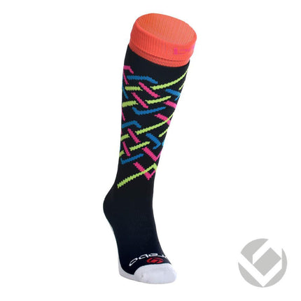 Brabo Socks Stripes Black/Neon