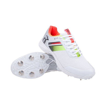 Kookaburra KC 2.0 Spike Cricket Shoes 2023 White/Red/Yellow