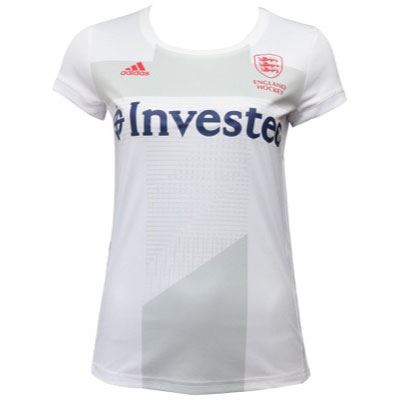 Adidas England Hockey Womens Away Replica Jersey White