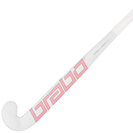 Brabo O'Geez Original Pearl White/Pink Junior Wooden Hockey Stick 2022