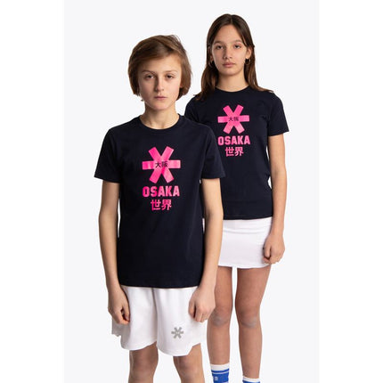 Osaka Deshi Kids T-Shirt Pink Star Navy