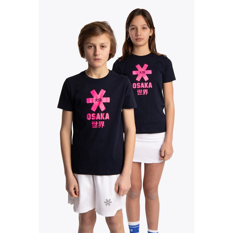 Osaka Deshi Kids T-Shirt Pink Star Navy