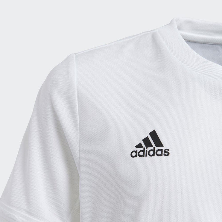 Adidas T19 Youths Short Sleeve Tee White