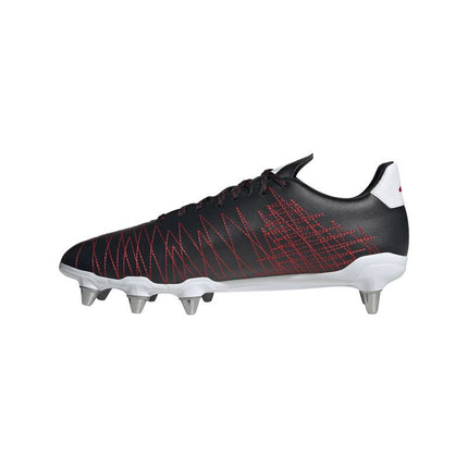 Adidas Kakari SG Rugby Boots Black/Silver/Red