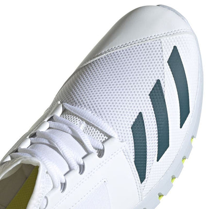 Adidas Howzat Spike Cricket Shoes White/Yellow 2022