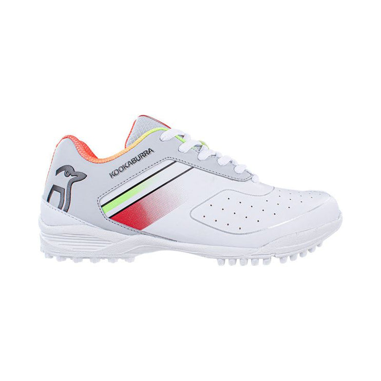 Kookaburra KC 5.0 Rubber Junior Cricket Shoes 2023 White/Red/Yellow