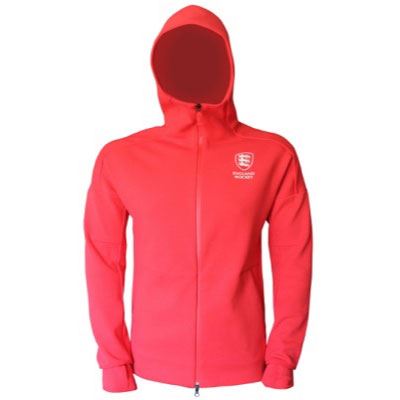 Adidas England Hockey ZNE Hoody Mens Red