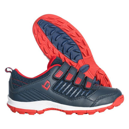 Brabo Velcro Navy/Red Junior Hockey Shoes 2020