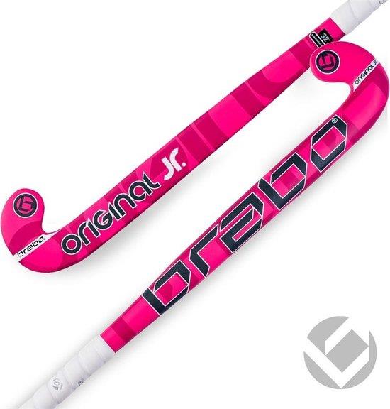 Brabo O'Geez Original Pink/Black Junior Wooden Hockey Stick 2017