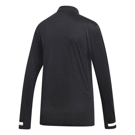 Adidas T19 Womens 1/4 Zip Long Sleeve Top Black/White