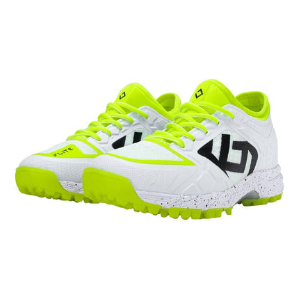 Brabo Elite Hockey Shoes 2023 White/Neon Yellow