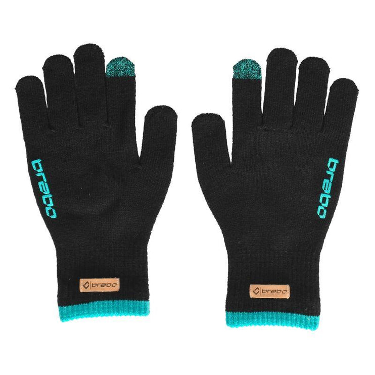 Brabo Wintergloves Swipe Black/Cyan 2020