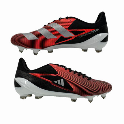 Adidas Adizero RS15 Pro FG Rugby Boots Black/Silver/Red