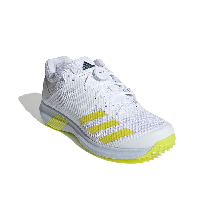 Adidas Adipower Vector Mid Cricket Shoe 2022 White/Yellow