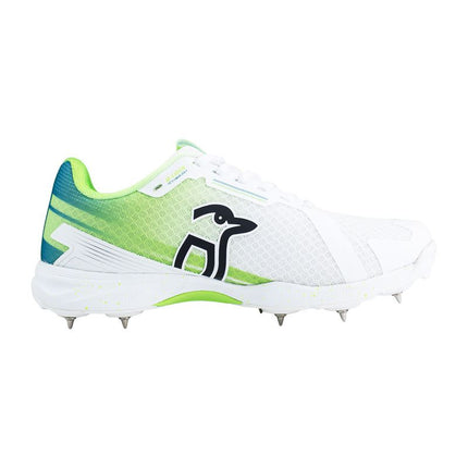 Kookaburra KC 2.0 Spike Cricket Shoes White/Lime 2024