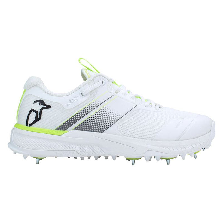 Kookaburra KC Players Spike Cricket Shoes 2023 White/Lime