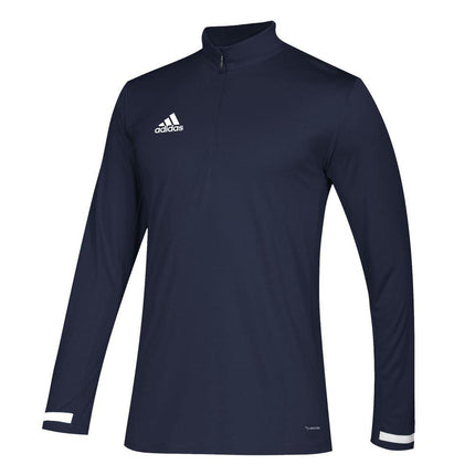 Adidas T19 Mens 1/4 Zip Long Sleeve Top Navy/White