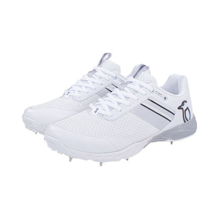 Kookaburra KC 2.0 Spike Cricket Shoes 2023 White/Grey