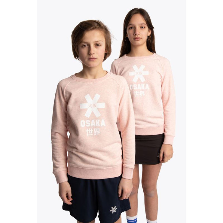 Osaka Deshi Kids Sweater White Star Cream Heather Pink