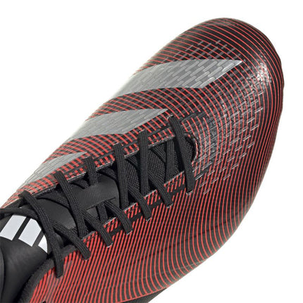 Adidas Adizero RS15 Ultimate SG Rugby Boots Black/Silver/Red