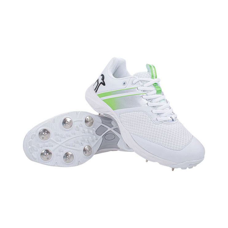 Kookaburra KC 3.0 Spike Junior Cricket Shoes 2023 White/Lime