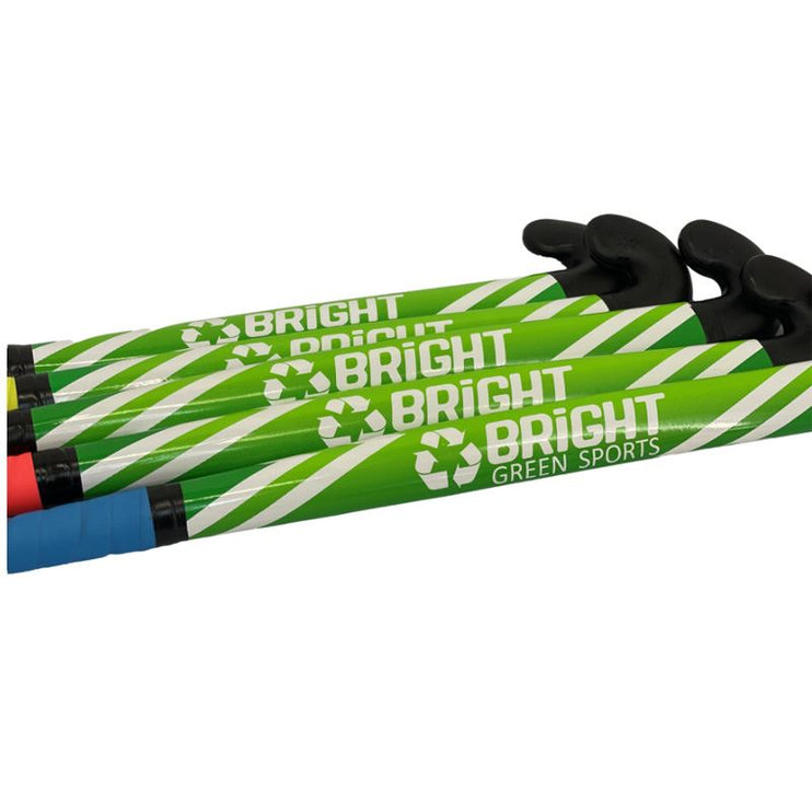 14 x Bright Green Sports Recycled Plastic Junior Hockey Sticks